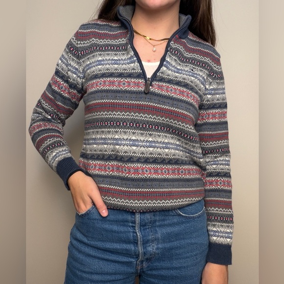 Vineyard Vines Sweaters - Vineyard Vines preppy fair isle 1/4 zip - fits size small - grandpacore coastal